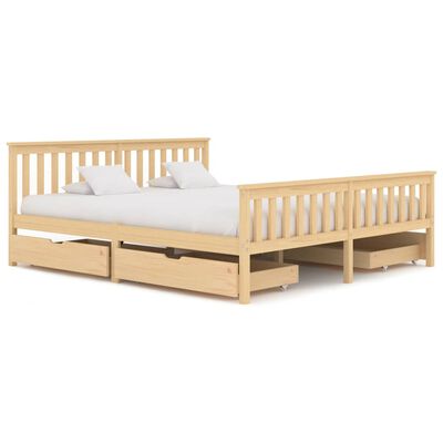 vidaXL Rám postele se 4 zásuvkami masivní borové dřevo 180 x 200 cm