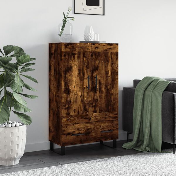 vidaXL Skř&iacute;ň highboard kouřov&yacute; dub 69,5 x 31 x 115 cm kompozitn&iacute; dřevo