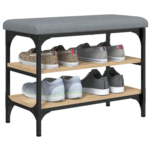 vidaXL Lavice s botn&iacute;kem dub sonoma 62 x 32 x 47 cm kompozitn&iacute; dřevo