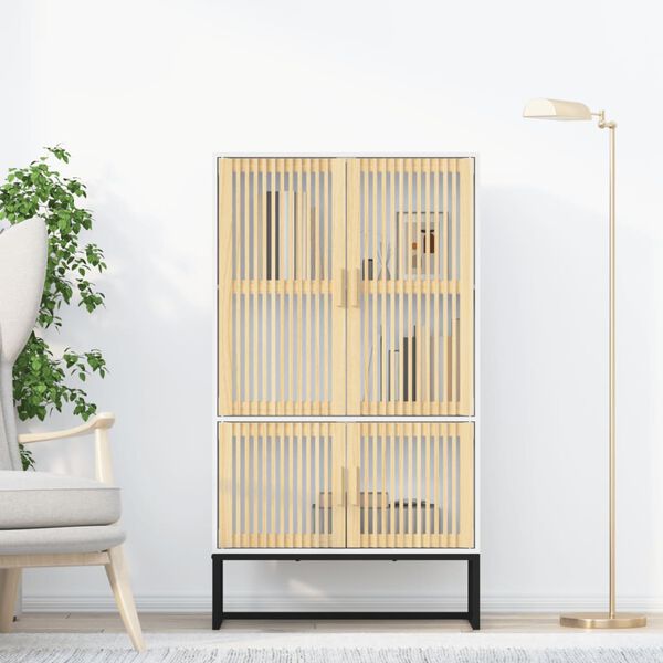 vidaXL Highboard bílý 70 x 35 x 125 cm kompozitní dřevo