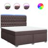 vidaXL Box spring postel s matrac&iacute; tmavě hněd&aacute; 180x200 cm textil