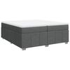 vidaXL Box spring postel s matrac&iacute; tmavě &scaron;ed&aacute; 200x200 cm textil