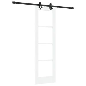 vidaXL Posuvn&eacute; dveře ORKDAL 61 x 198,5 cm Masivn&iacute; borov&eacute; dřevo a sklo
