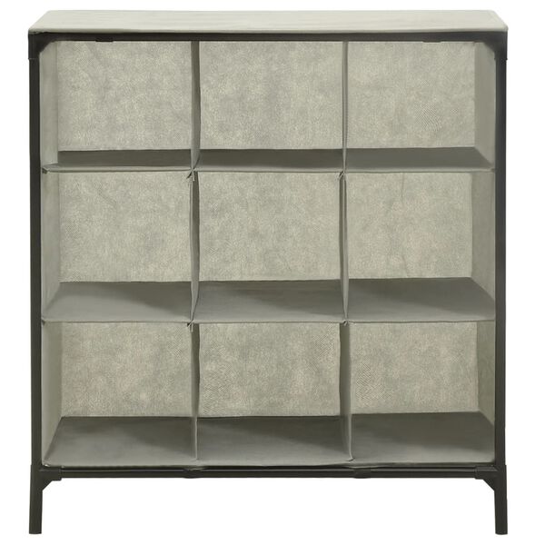 vidaXL Botn&iacute;k 57 x 36 x 61 cm netkan&aacute; textilie a ocel &scaron;ed&yacute;