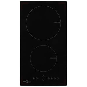vidaXL Indukčn&iacute; deska 2 varn&eacute; z&oacute;ny dotykov&eacute; ovl&aacute;d&aacute;n&iacute; sklo 3 500 W