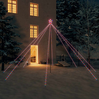 vidaXL Vánoční světelný strom dovnitř i ven 800 LED barevný 5 m