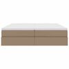 vidaXL Postel s &uacute;ložn&yacute;m prostorem a matrac&iacute; Cappuccino 180 x 200 cm