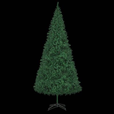 vidaXL Umělý vánoční stromek s LED a sadou koulí 500 cm zelený