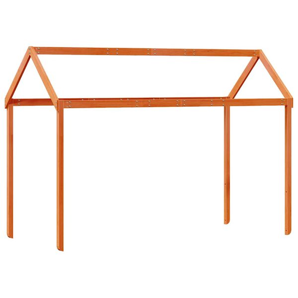 vidaXL Střecha na dětskou postel hněd&aacute; 207x95,5x159 cm borov&eacute; dřevo