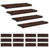 vidaXL Schodi&scaron;ťov&eacute; n&aacute;&scaron;lapy 16 ks 80 x 25 x 2 cm Tmavě hněd&aacute;