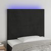 vidaXL Čelo postele s LED černé 100x5x118/128 cm samet
