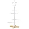vidaXL Kovov&yacute; v&aacute;nočn&iacute; stromek se stojanem KUOPIO 60 cm Ocel B&iacute;l&aacute;