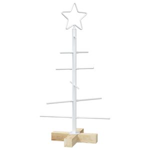 vidaXL Kovov&yacute; v&aacute;nočn&iacute; stromeček KUOPIO 60 cm Ocel B&iacute;l&aacute;