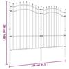 vidaXL Zahradn&iacute; plot s kop&iacute;m nahoře čern&yacute; 240 x 150 cm, pr&aacute;&scaron;kově lakovan&aacute; ocel