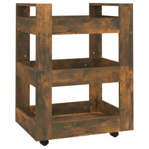 vidaXL Kuchyňsk&yacute; voz&iacute;k kouřov&yacute; dub 60 x 45 x 80 cm kompozitn&iacute; dřevo
