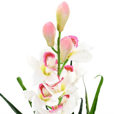vidaXL Umělá rostlina orchidej člunatec s květináčem 100 cm