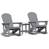 vidaXL Zahradn&iacute; lounge set 3 pcs Světle &scaron;ed&aacute; HDPE
