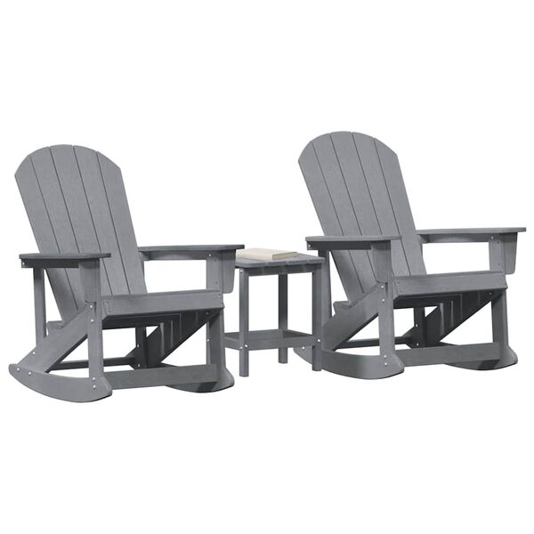 vidaXL Zahradn&iacute; lounge set 3 pcs Světle &scaron;ed&aacute; HDPE