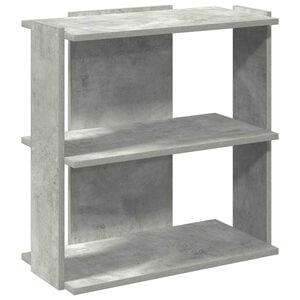 vidaXL Knihovna se 3 policemi betonově &scaron;ed&aacute; 60x30x60 cm kompozit