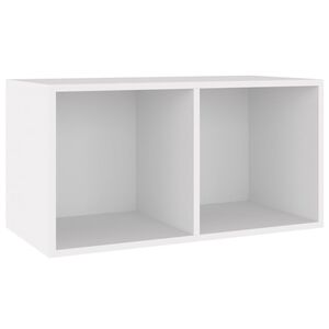 vidaXL &Uacute;ložn&yacute; box na LP desky b&iacute;l&yacute; 71 x 34 x 36 cm kompozitn&iacute; dřevo