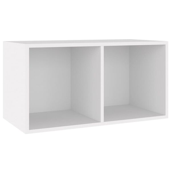vidaXL &Uacute;ložn&yacute; box na LP desky b&iacute;l&yacute; 71 x 34 x 36 cm kompozitn&iacute; dřevo