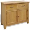 vidaXL Komoda 90 x 33,5 x 83 cm masivn&iacute; dubov&eacute; dřevo