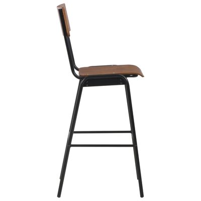 vidaXL Barové židle 6 ks masivní překližka a ocel