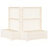 vidaXL Velk&yacute; květin&aacute;č s trel&aacute;ž&iacute; 2 pcs B&iacute;l&aacute; 143 x 143 x 133,5 cm PP