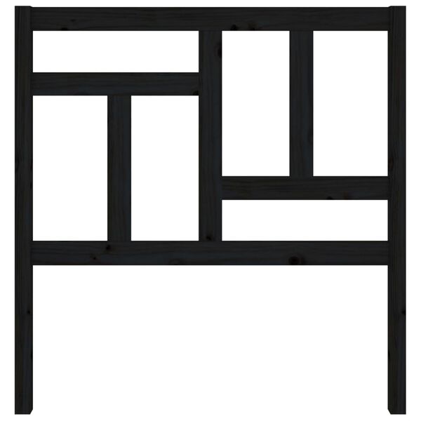 vidaXL Čelo postele černé 95,5 x 4 x 100 cm masivní borovice