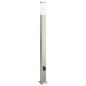 vidaXL Sloupkov&eacute; sv&iacute;tidlo se z&aacute;suvkou 110 cm nerezov&aacute; ocel IP44