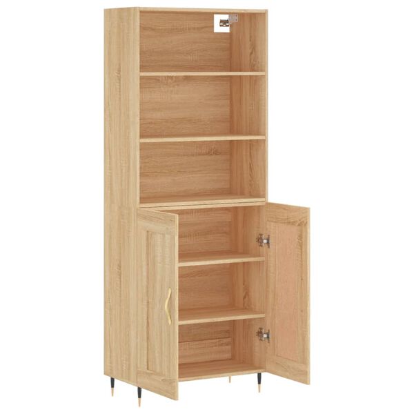 vidaXL Skříň highboard dub sonoma 69,5 x 34 x 180 cm kompozitní dřevo