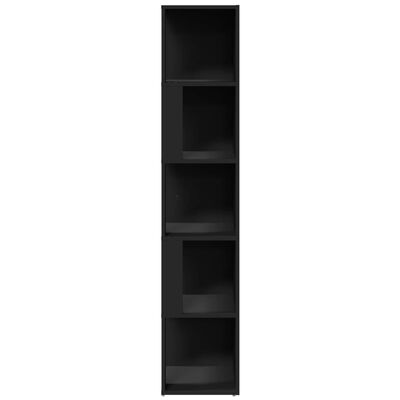 vidaXL Rohová skříňka černá 33 x 33 x 164,5 cm dřevotříska