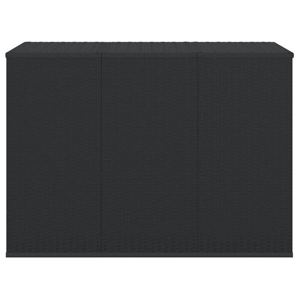 vidaXL Zahradní úložný box PE ratan 145 x 100 x 103 cm černý