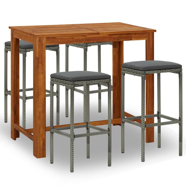 vidaXL 5d&iacute;ln&yacute; zahradn&iacute; barov&yacute; set s podu&scaron;kami &scaron;ed&yacute;