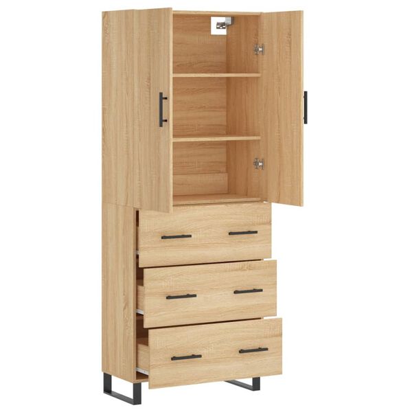 vidaXL Skř&iacute;ň highboard dub sonoma 69,5 x 34 x 180 cm kompozitn&iacute; dřevo
