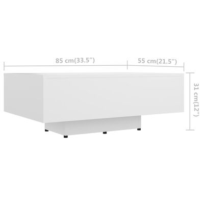 vidaXL Konferenční stolek šedý 85 x 55 x 31 cm dřevotříska