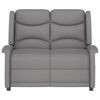 vidaXL 2místné masážní polohovací křeslo světle šedé mikrovlákno