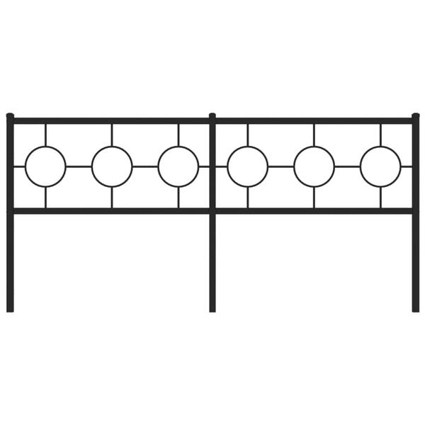 vidaXL Kovov&eacute; n&aacute;hradn&iacute; čelo postele čern&eacute; 180 cm