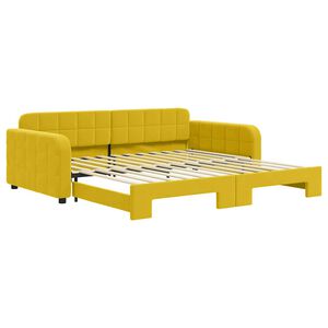 vidaXL V&aacute;lenda s přist&yacute;lkou žlut&aacute; 100 x 200 cm samet