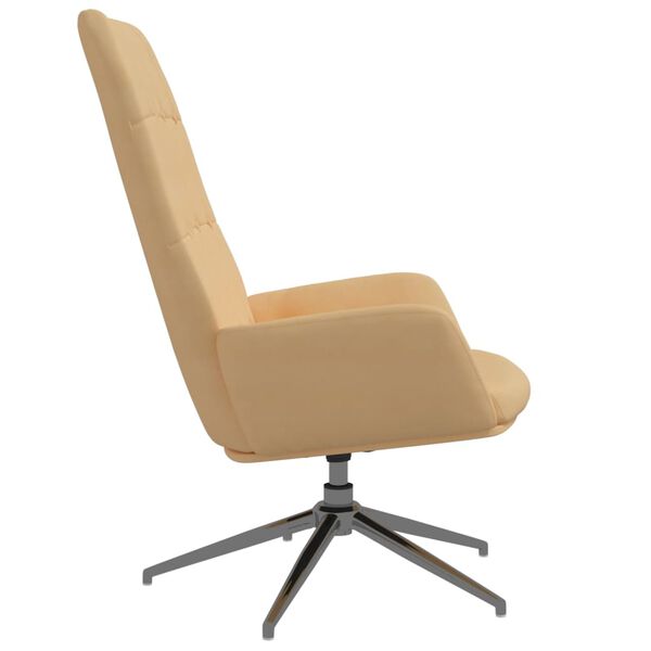 vidaXL Relaxačn&iacute; křeslo kr&eacute;mov&eacute; uměl&aacute; semi&scaron;ov&aacute; kůže