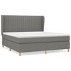 vidaXL Box spring postel s matrac&iacute; tmavě &scaron;ed&aacute; 160x200 cm textil