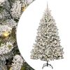 vidaXL Uměl&yacute; v&aacute;nočn&iacute; stromeček 180 cm 300 LED Tepl&aacute; b&iacute;l&aacute; PVC a ocel