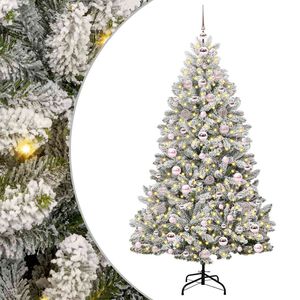vidaXL Uměl&yacute; v&aacute;nočn&iacute; stromeček 180 cm 300 LED Tepl&aacute; b&iacute;l&aacute; PVC a ocel
