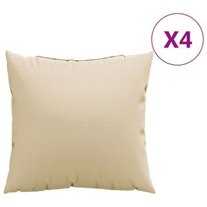 vidaXL Pol&scaron;t&aacute;ře na pohovku 4 ks b&eacute;žov&eacute; 40 x 40 cm textil