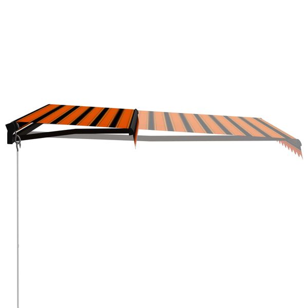 vidaXL Ručně zatahovac&iacute; mark&yacute;za 300 x 250 cm oranžovo-hněd&aacute;