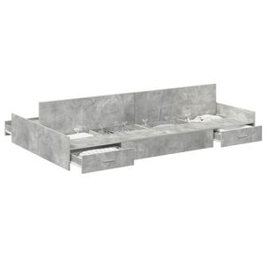 vidaXL R&aacute;m postele s &uacute;ložn&yacute;m prostorem Betonově &scaron;ed&aacute; 120 x 200 cm