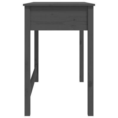 vidaXL Psací stůl se zásuvkami šedý 100x50x78 cm masivní borové dřevo