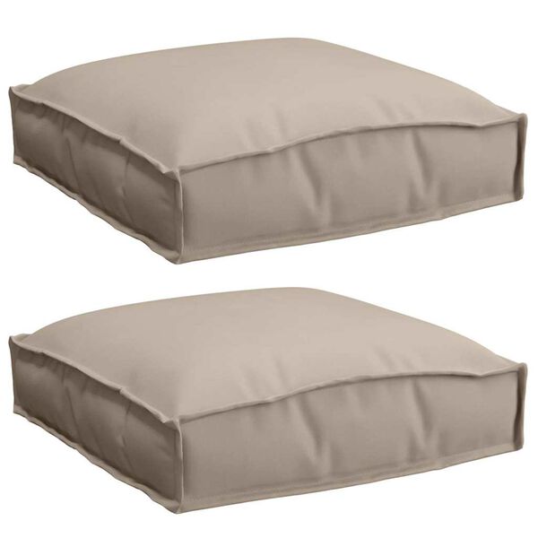 vidaXL Pol&scaron;t&aacute;ř 2 pcs Taupe 40 x 40 x 8 cm Oxford l&aacute;tka