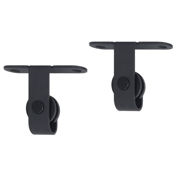 vidaXL Kov&aacute;n&iacute; pro posuvn&eacute; dveře skř&iacute;ně uhl&iacute;kov&aacute; ocel 183 cm