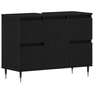 vidaXL Skř&iacute;ňka pod umyvadlo Čern&yacute; dub 80 x 33 x 60 cm Kompozitn&iacute; dřevo